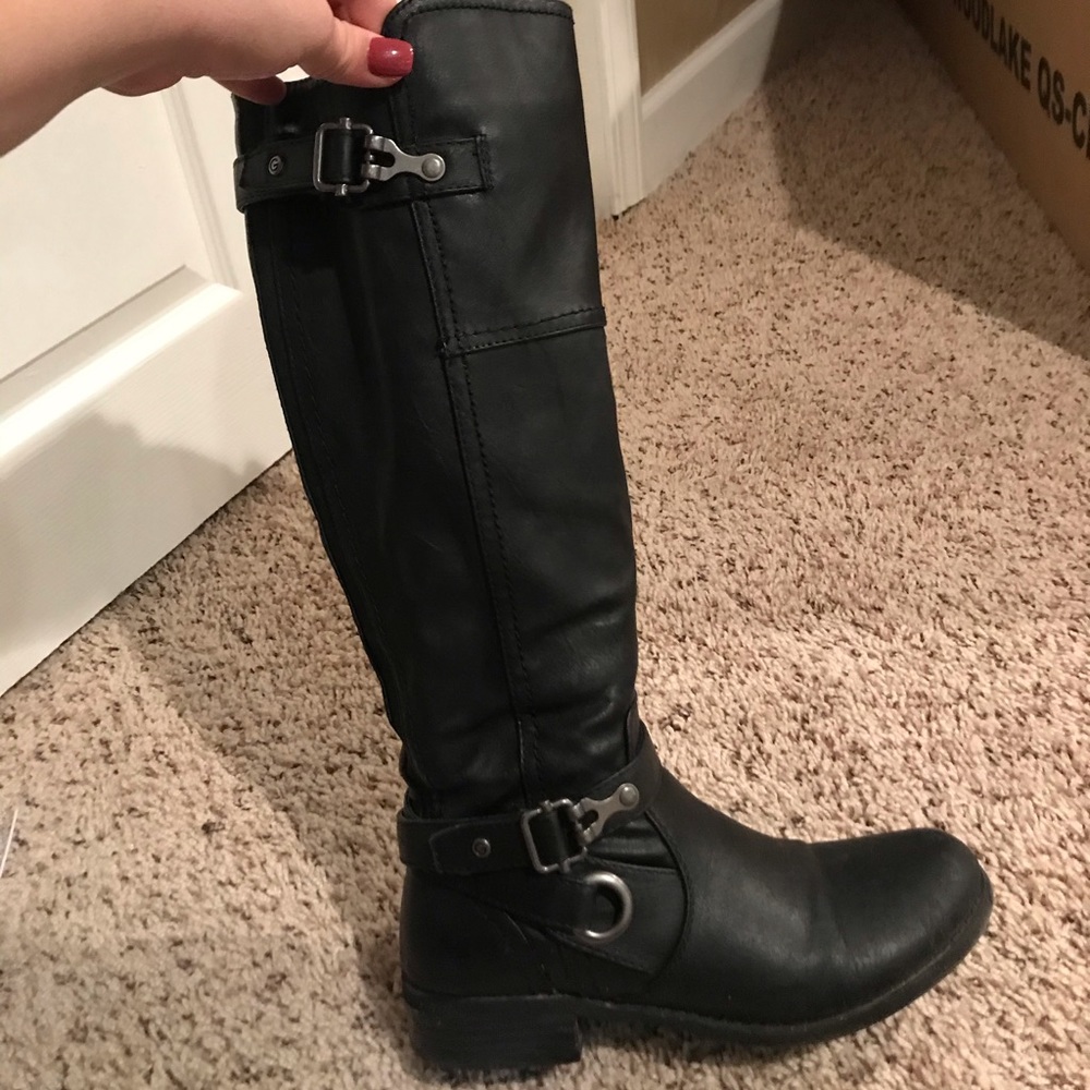 BLACK GUESS RIDING BOOTS
